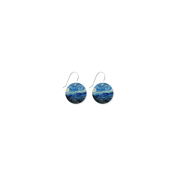 Van Gogh Starry Night Circle Drop Earrings - Moe Moe - Splash Swimwear  - accessories, earrings, Feb24, moe moe, Womens - Splash Swimwear 