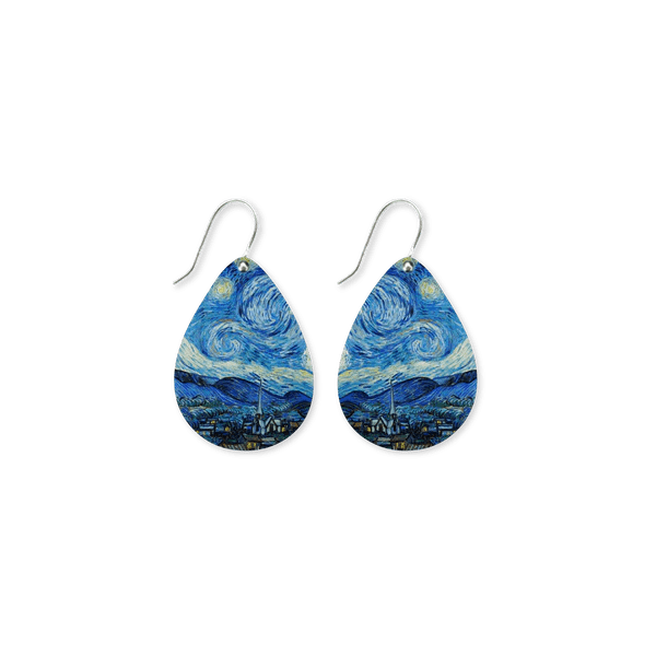 Van Gogh Starry Night Large Iconic Tear Drop Earrings - Moe Moe - Splash Swimwear  - accessories, earrings, Feb24, moe moe, new accessories, new arrivals - Splash Swimwear 