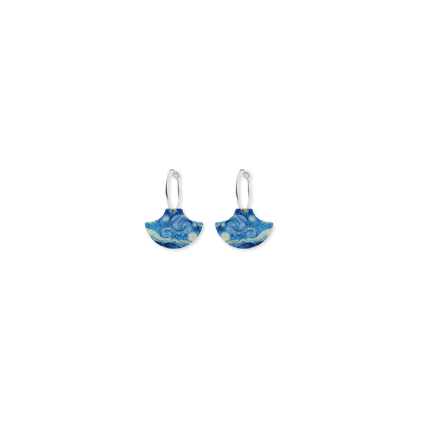 Van Gogh Starry Night Mini Pagoda Hoop Earrings - Moe Moe - Splash Swimwear  - accessories, earrings, Feb24, moe moe, new accessories, new arrivals - Splash Swimwear 