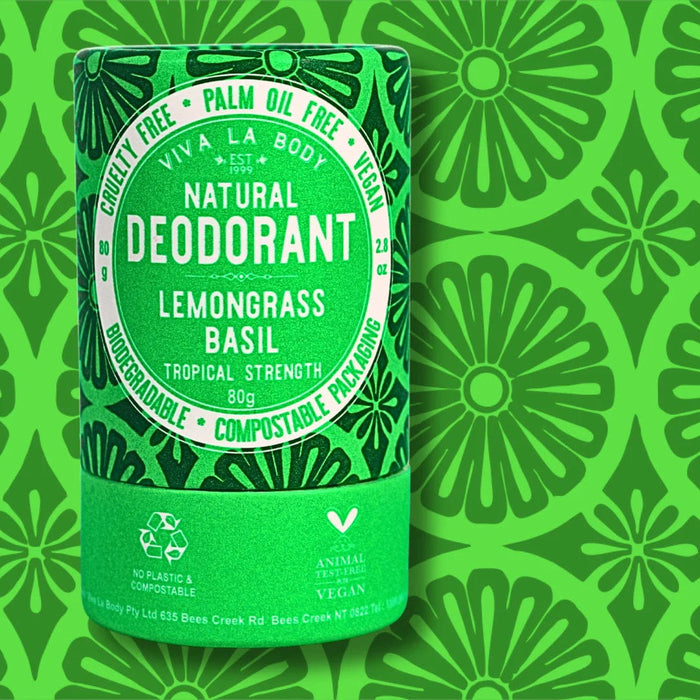 Viva La Body Natural Deodorant - Lemongrass & Basil Splash Swimwear Health & Beauty 80g 9345151005315