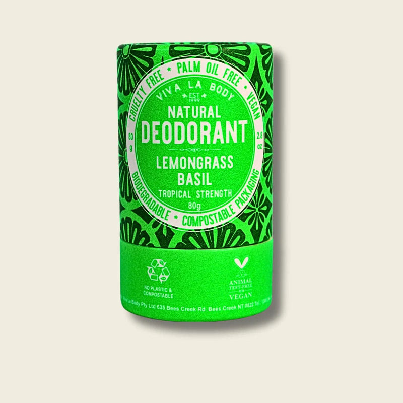 Viva La Body Natural Deodorant - Lemongrass & Basil Splash Swimwear Health & Beauty 80g 9345151005315