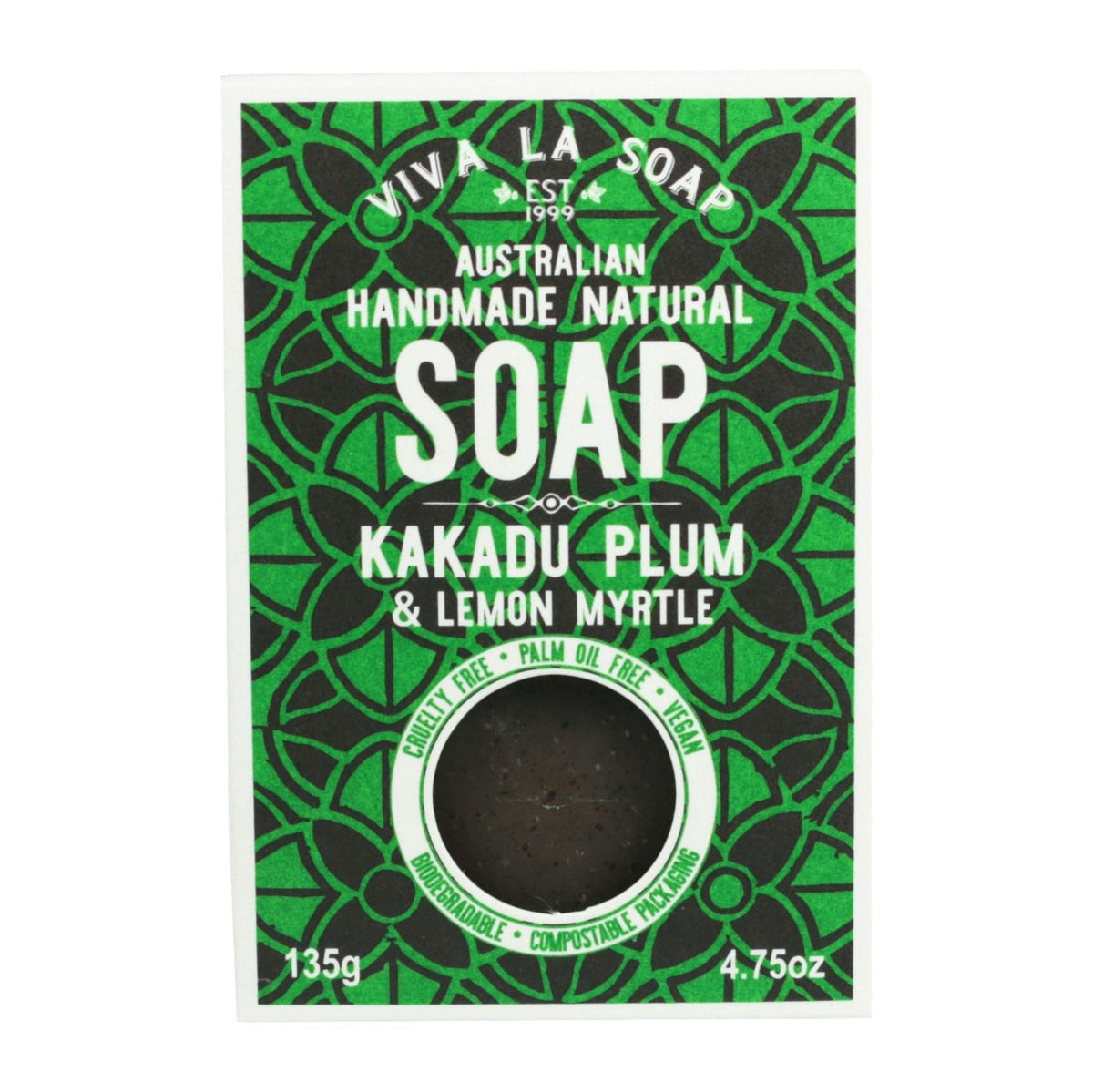 Viva La Body Natural Soap - Kakadu Plum & Lemon Myrtle (135g) Splash Swimwear Health & Beauty 9345151000259