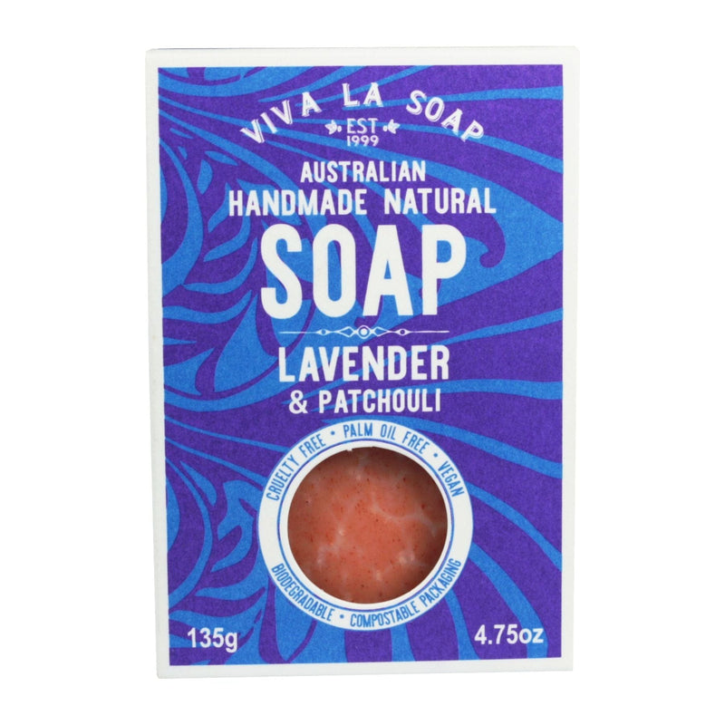 Viva La Body Natural Soap -  Lavender & Patchouli (135g) Splash Swimwear Health & Beauty 9345151000228