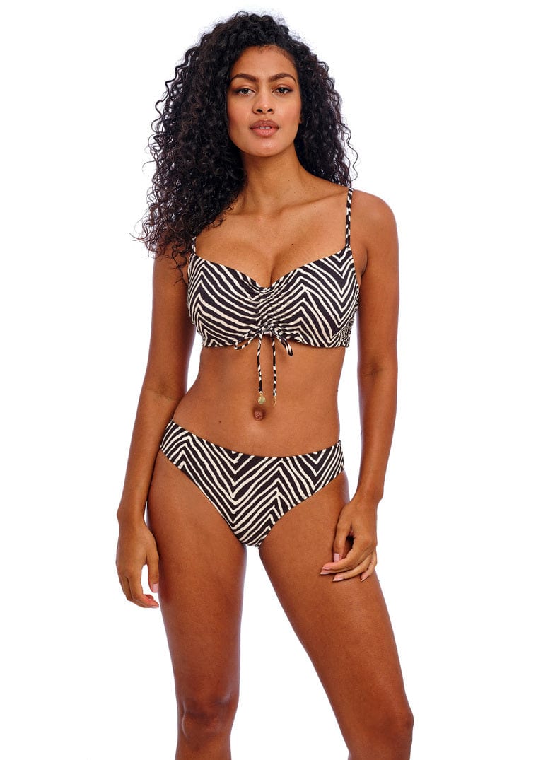 Wacoal Freya Fiji Falls Bikini Brief - Black AS206870BLKM Freya Fiji Falls Bikini Brief - Black Splash Swimwear Bikini Bottoms M/12