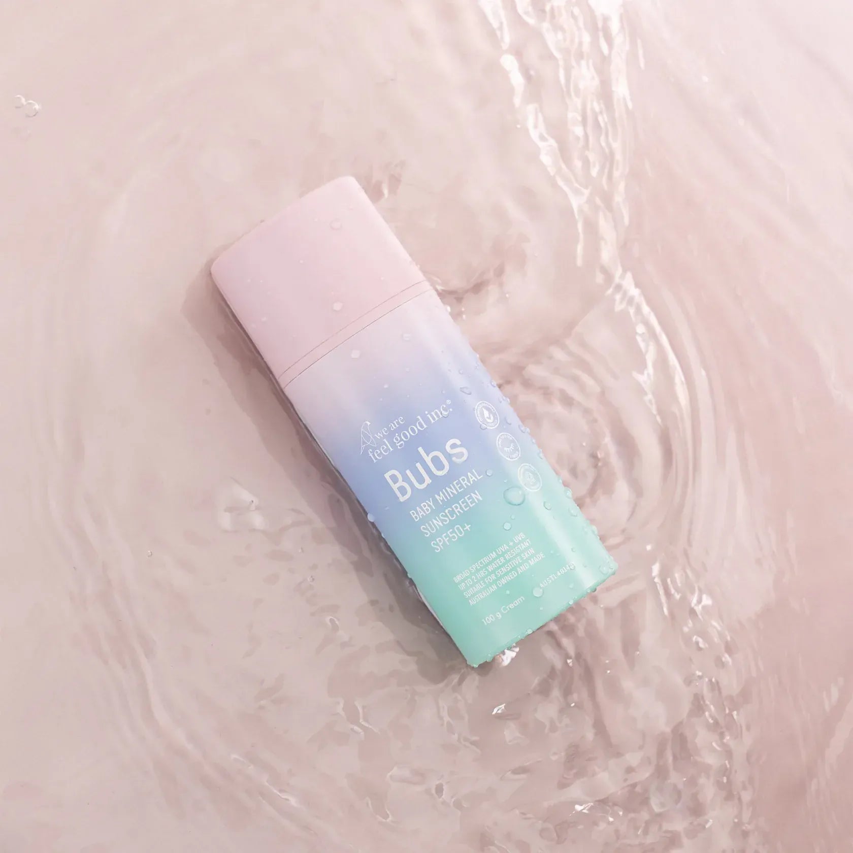 We Are Feel Good Inc. WAFG Bubs Baby Mineral Sunscreen Cream SPF50+ 100g WAFG Bubs Baby Mineral Sunscreen Cream SPF50+ 100g Splash Swimwear Health & Beauty