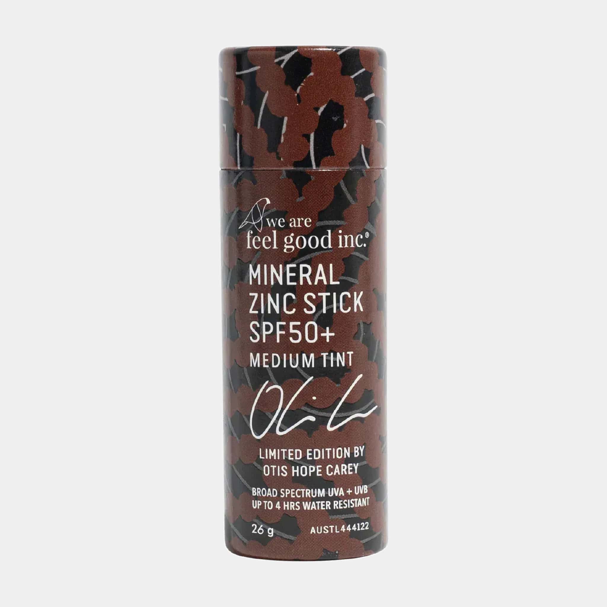We Are Feel Good Inc. WAFG Otis Carey Mineral Zinc Stick SPF50+ Medium Tint* FGMZSOMED26 WAFG Otis Carey Mineral Zinc Stick SPF50+ Medium Tint Splash Swimwear Health & Beauty 9359702000803
