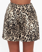 White Closet Label of Love Cream Leopard High Waist Shorts Label of Love Cream Leopard High Waist Shorts Splash Swimwear Womens Shorts