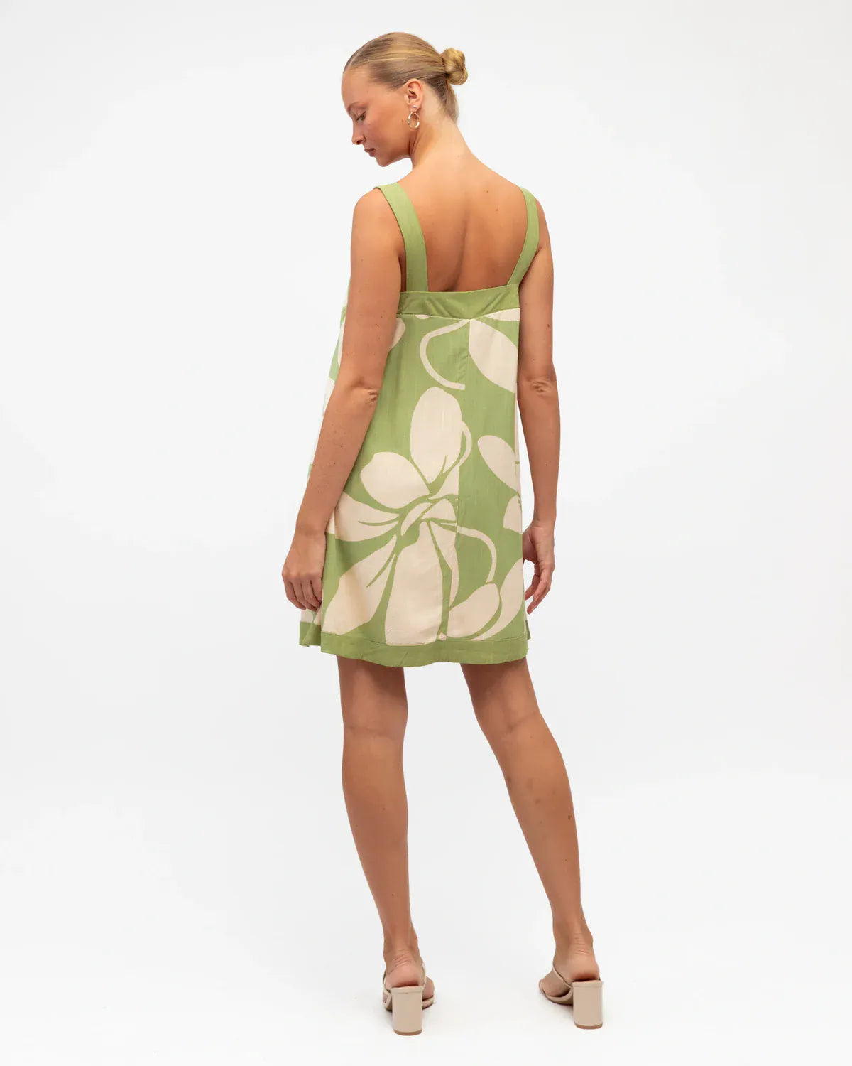 White Closet White Closet Summer Bloom Matcha Mini Dress - Matcha White Closet Summer Bloom Matcha Mini Dress - Matcha Splash Swimwear Dresses