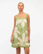 White Closet White Closet Summer Bloom Matcha Mini Dress - Matcha White Closet Summer Bloom Matcha Mini Dress - Matcha Splash Swimwear Dresses