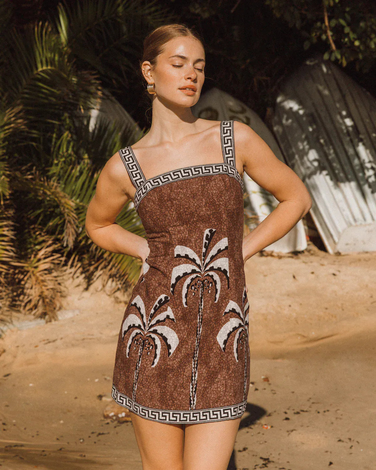 White Closet White Closet Tropical Mosaic Mini Dress White Closet Tropical Mosaic Mini Dress Splash Swimwear