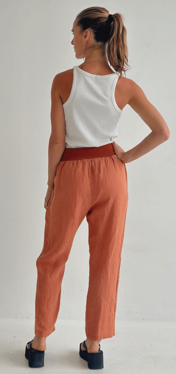 Worthier The Label Sybil Linen Pants Sybil Linen Pants Splash Swimwear