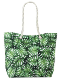 Yen Monstera Print Tote YBT023.GREE Splash Swimwear Beach Bags 9315224411176