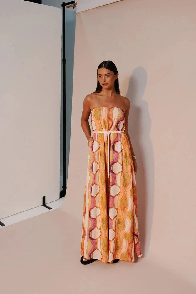 Zella Kahlo Maxi Dress - Paris Print Kahlo Maxi Dress - Paris Print Splash Swimwear