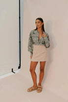 Zella The Label Lark Mini Skirt - Sand Lark Mini Skirt - Sand Splash Swimwear