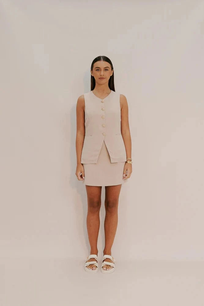 Zella The Label Lark Mini Skirt - Sand Lark Mini Skirt - Sand Splash Swimwear