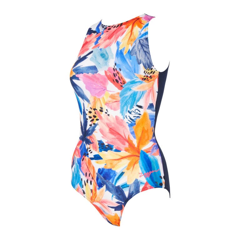 Zoggs Biarritz Hi Front One Piece Shop Online Swimwear Australia | Zoggs Biarritz Hi Front One Piece - Splash Swimwear Splash Swimwear One Pieces