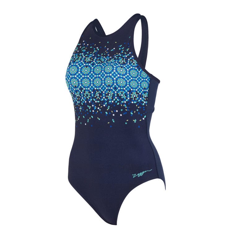 Zoggs Blue Chime Crossback One Piece Shop Online Swimwear Australia | Zoggs Blue Chime Crossback One Piece - Splash Swimwear Splash Swimwear One Pieces