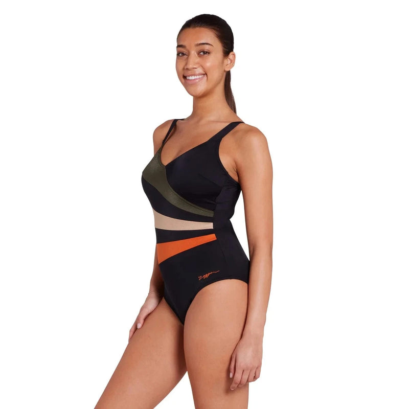 Zoggs Dream Wrap Panel Classicback Swimsuit Dream Wrap Panel Classicback Swimsuit Splash Swimwear