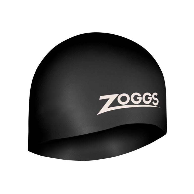 Zoggs Easy Fit Silcone Swim Cap 465002 Splash Swimwear Swim Accessories Black 749266046246