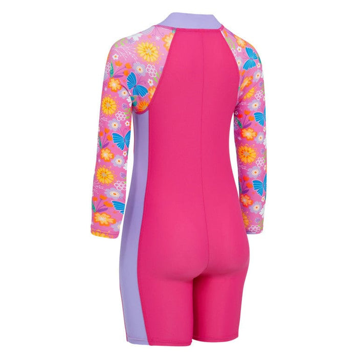 Zoggs Girls Long Sleeve All In One Splash Swimwear Girls 00-7