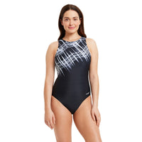 Zoggs Graffix Hi Front One Piece Splash Swimwear One Pieces