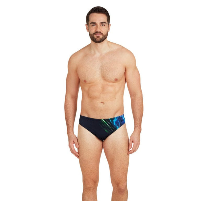 Zoggs Ocean Swirl Racer Splash Swimwear Mens