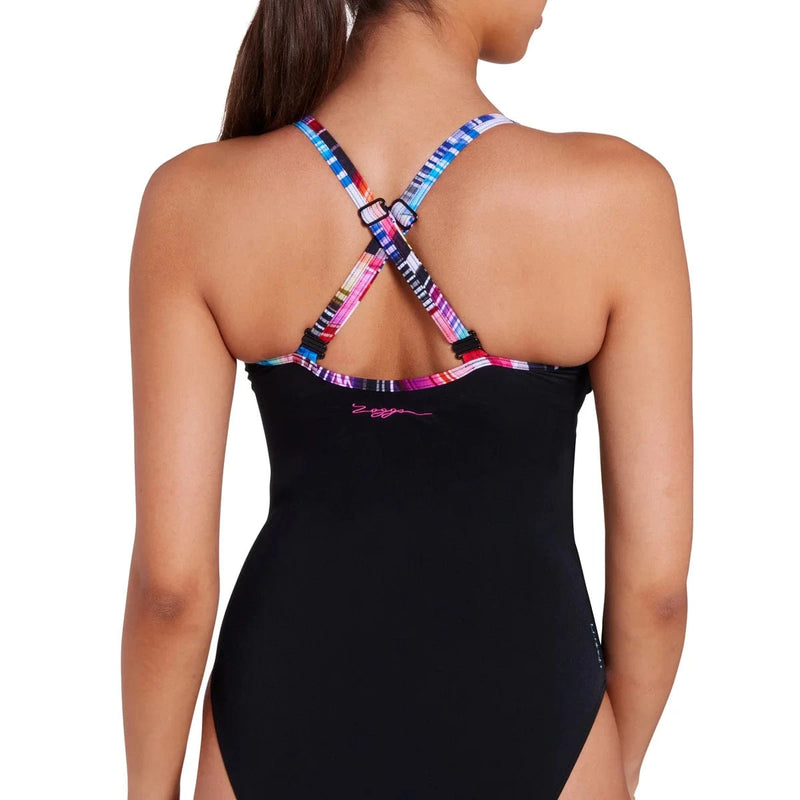 Zoggs Prism Geo Multiway 1 Piece Swimsuit Prism Geo Multiway 1 Piece Swimsuit Splash Swimwear