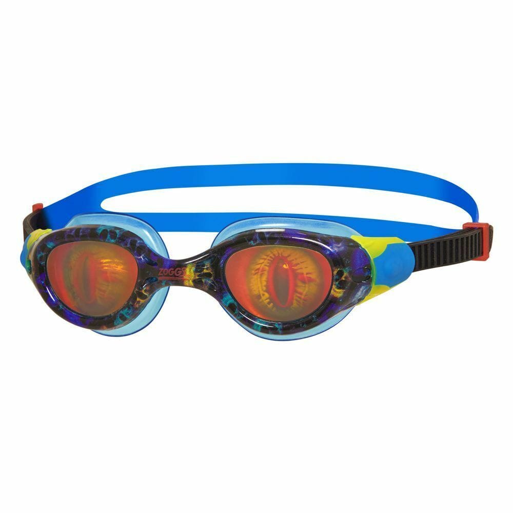 Zoggs Sea Demon Junior Goggles 6-14yrs - Black Blue Holographic 461324-BKBLHOL Splash Swimwear Goggles 749266055392