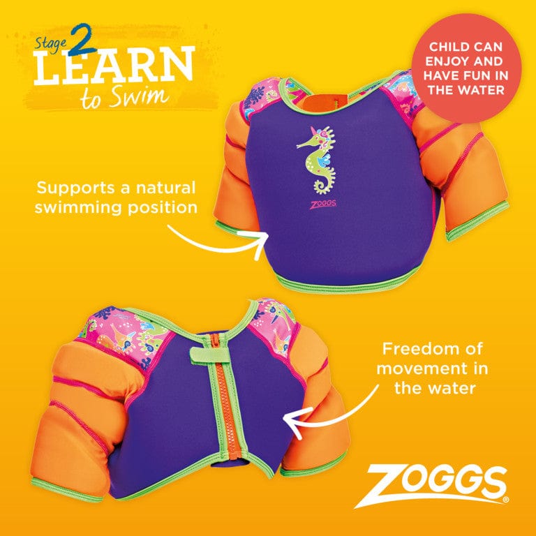 Sea Unicorn Water Wings Vest - Zoggs - Splash Swimwear  - boys, boys 00-7, girls 00-7, kids, kids accessories, kids swim accessories, Kids Swimaid, zoggs - Splash Swimwear 