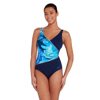 Zoggs Spatial Wrap Front Swimsuit Spatial Wrap Front Swimsuit Splash Swimwear