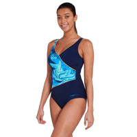 Zoggs Spatial Wrap Front Swimsuit Spatial Wrap Front Swimsuit Splash Swimwear