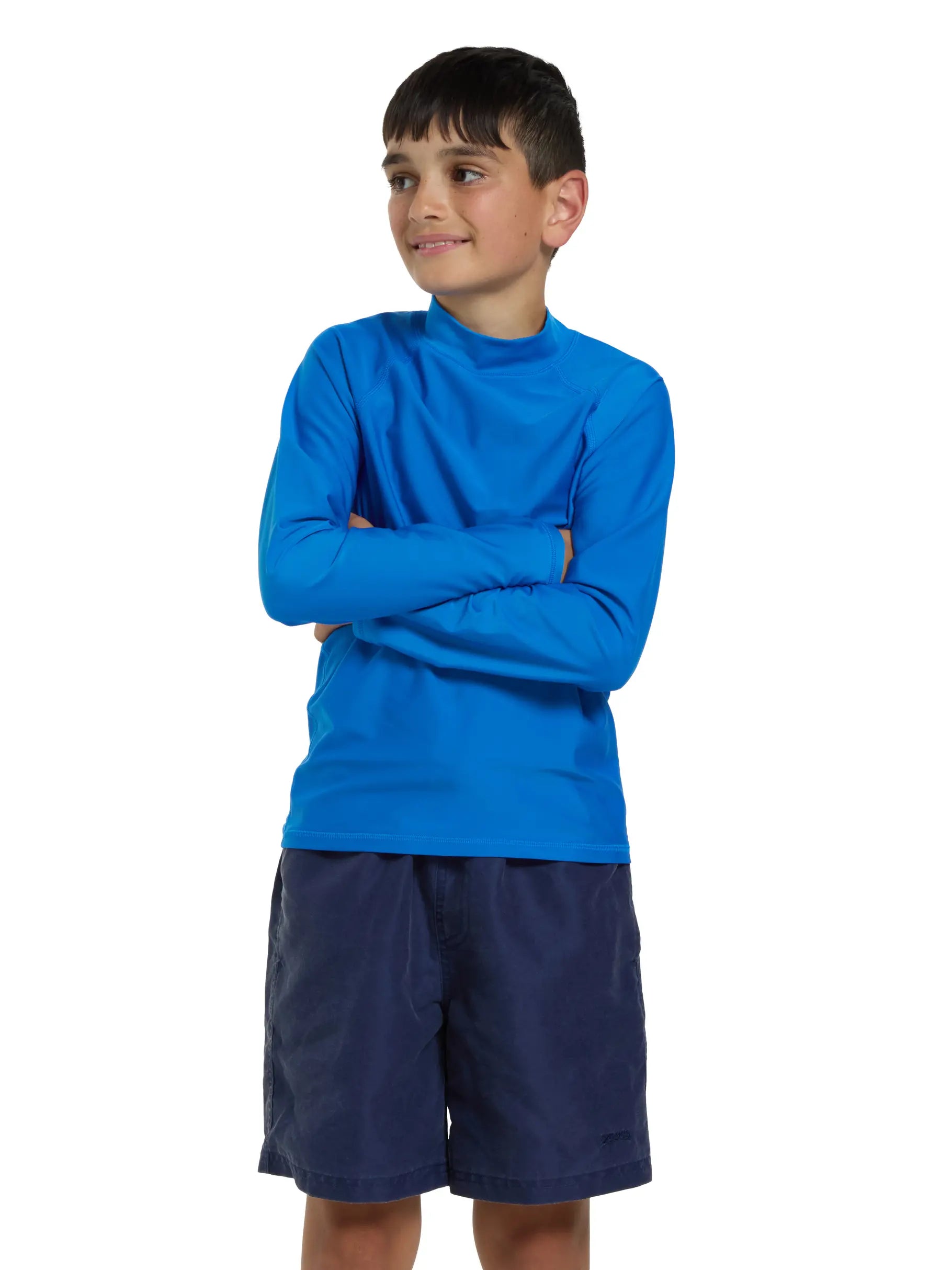 Zoggs Zoggs Boys Bells Long Sleeve Sun Top - Blue 463485-BLUE-YR06 Zoggs Boys Bells Long Sleeve Sun Top - Blue Splash Swimwear Kids Blue / B6 194151163483