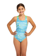 Zoggs Zoggs Girls Flyback One Piece - Fishdom 463109-FISH-8Y Zoggs Girls Flyback One Piece - Fishdom Splash Swimwear Kids G8 194151231328