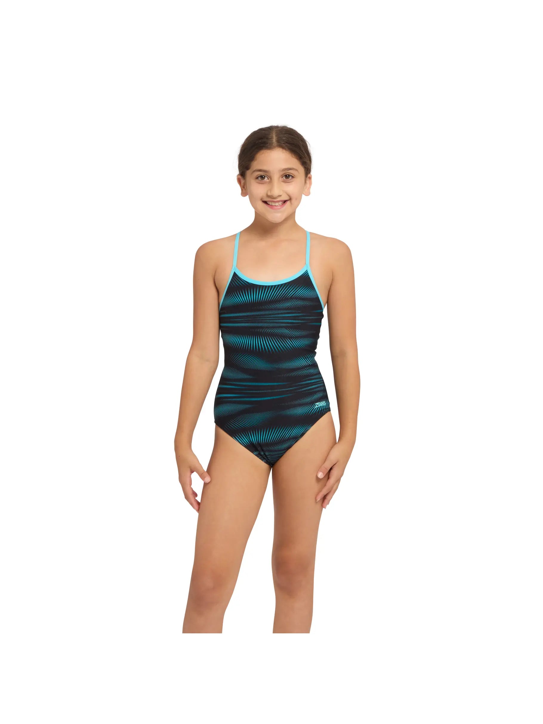 Zoggs Zoggs Girls Sprintback Extender One Piece 463320-EXTE-8Y Zoggs Girls Sprintback Extender One Piece Splash Swimwear Kids Light Blue / G8 194151216516