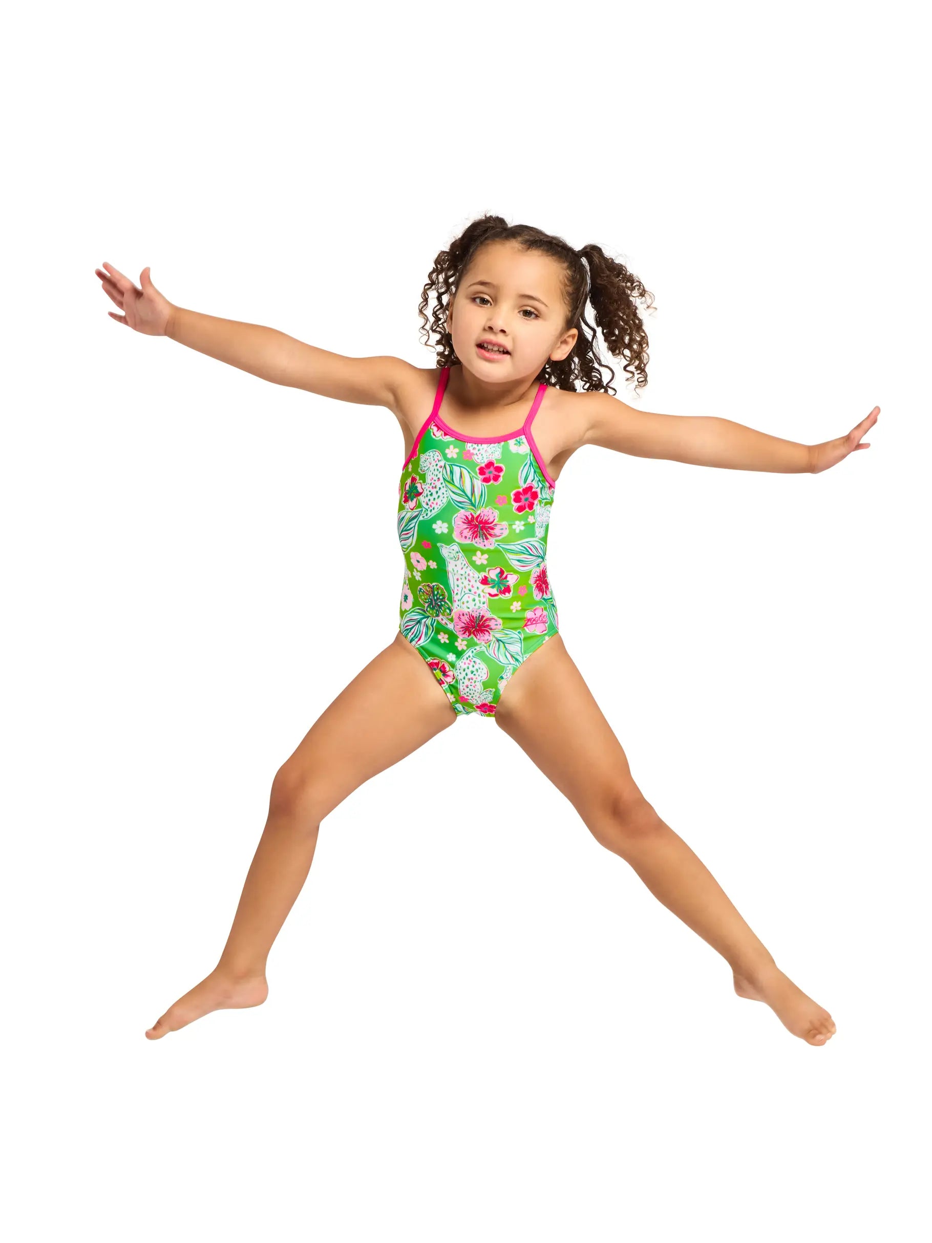 Zoggs Zoggs Girls Yaroomba Floral One Piece Zoggs Girls Yaroomba Floral One Piece Splash Swimwear Kids