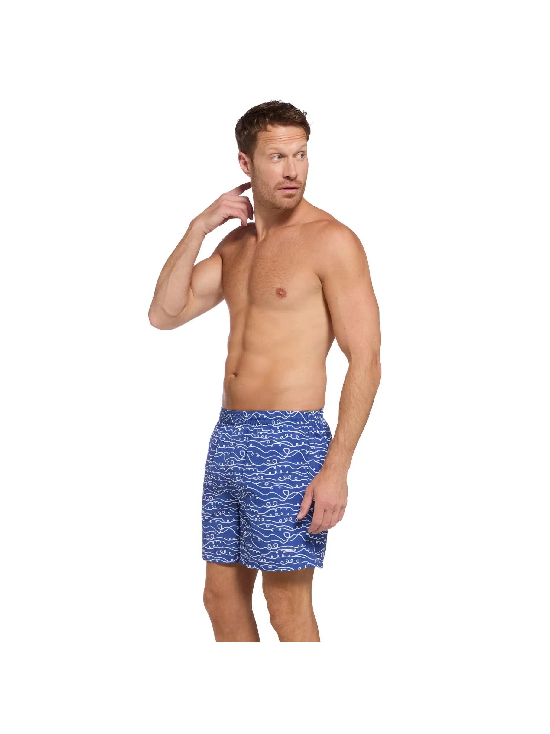 Zoggs Zoggs Mens 16 inch Water Shorts - Kahuna 462785-KAHU-S Zoggs Mens 16 inch Water Shorts - Kahuna Splash Swimwear Shorts Kahuna Royal / S 194151231281