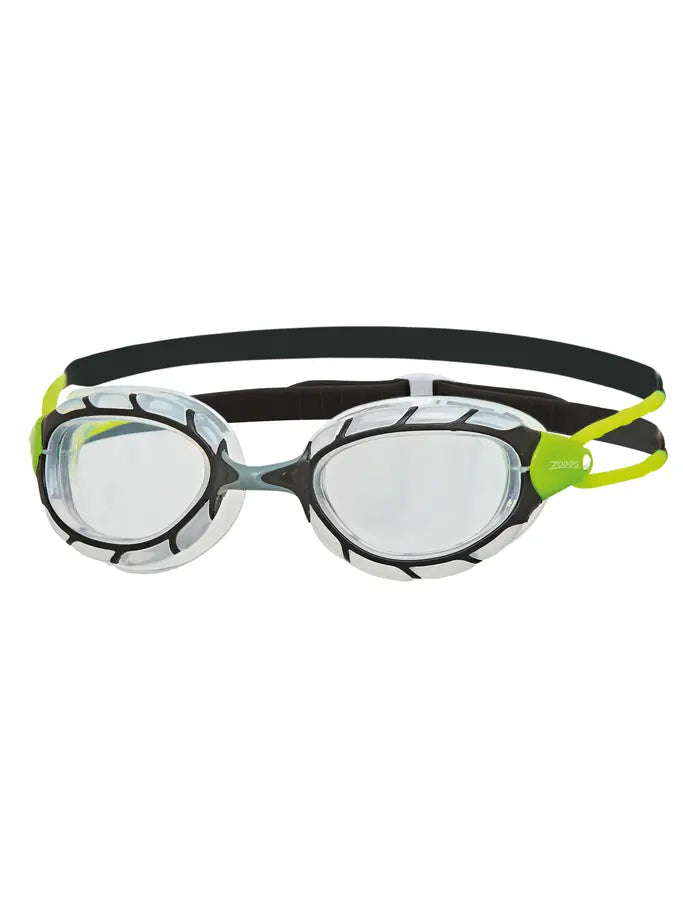 Zoggs Zoggs Predator Goggles - Black/Green Clear Lens 461037 Zoggs Predator Goggels - Blue/Black/ Smoke Tint | Australia Splash Swimwear Goggles 749266348630