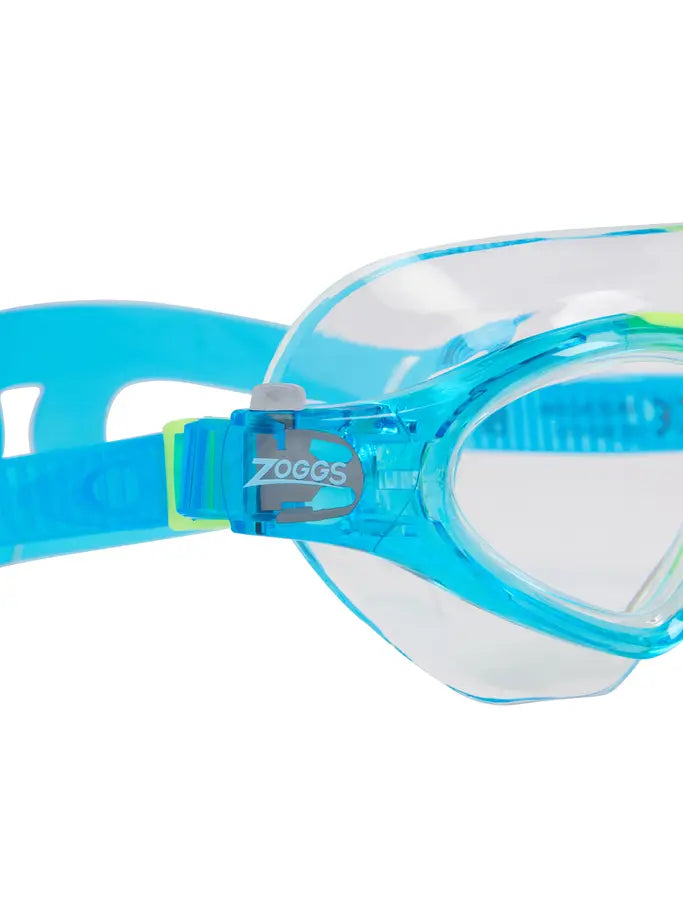 Zoggs Zoggs Super Seal Junior Mask - 6-14yrs - Light Blue/Yellow Clear Lens 461346 Zoggs Phantom Junior Mask Splash Swimwear Goggles 194151221817