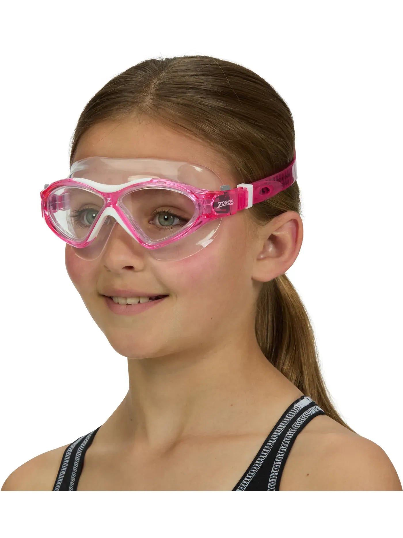 Zoggs Zoggs Super Seal Junior Mask - 6-14yrs - Pink/White Clear Lens 461346 Zoggs Phantom Junior Mask Splash Swimwear Goggles 194151221824