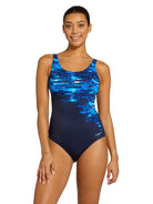 Zoggs Zoggs Womens Adjustable Scoopback One Piece - Drone 462318-DRON-10 Zoggs Womens Adjustable Scoopback One Piece - Drone Splash Swimwear One Pieces AU10/US6 194151227925