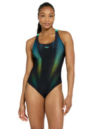 Zoggs Zoggs Womens Powerback Extender One Piece - Mint Zoggs Womens Powerback Extender One Piece - Mint Splash Swimwear One Pieces