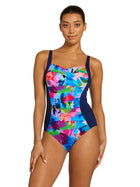 Zoggs Zoggs Womens Ruched Front One Piece 462355-ATLA-10 Zoggs Womens Ruched Front One Piece Splash Swimwear One Pieces Atlantis / AU10/US6 194151228229