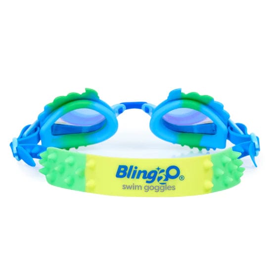 Dylan The Dino Jurassic Dino Goggles - Hybrid Light Blue - Bling2o - Splash Swimwear  - bling2o, goggles, kids accessories, kids goggles, new accessories, new arrivals, Nov22 - Splash Swimwear 