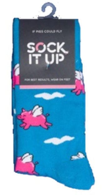 If Pigs Could Fly - Sock It Up - Splash Swimwear  - Aug22, Christmas, Sock It Up, socks - Splash Swimwear 