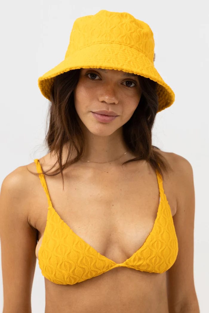 Ripple Terry Bucket Hat - Golden - Rhythm - Splash Swimwear  - April23, hats, new accessories, new arrivals, rhythm, rhythm women - Splash Swimwear 