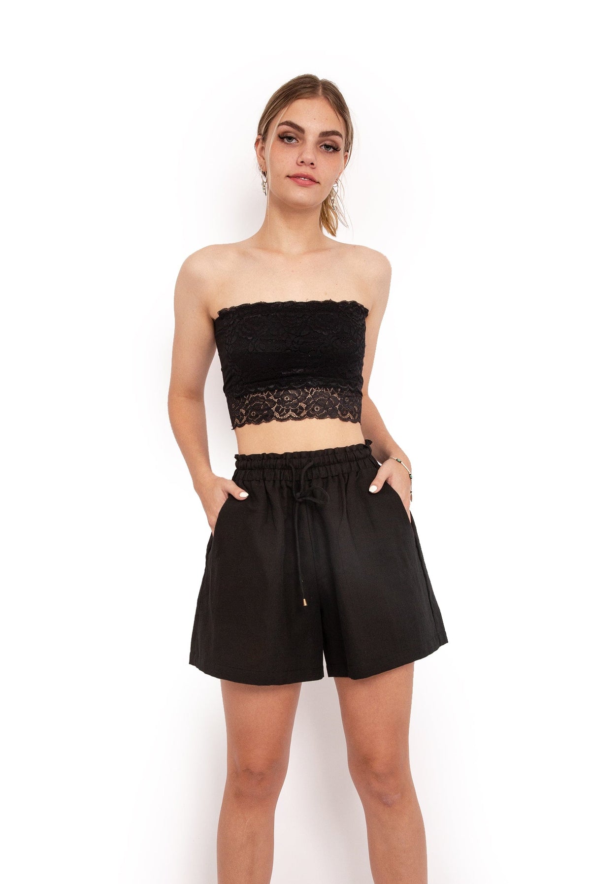 Betty Shorts - Black - OM Designs - Splash Swimwear  - June22, om, shorts, Womens, womens shorts - Splash Swimwear 