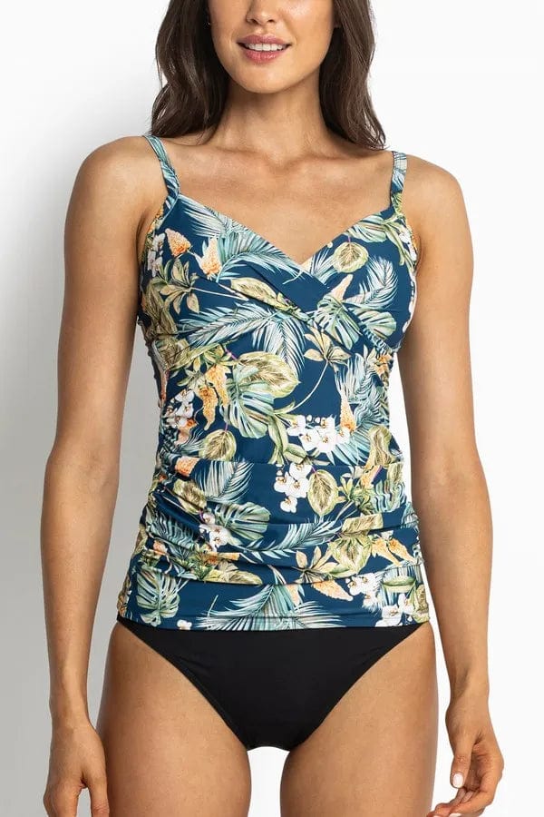 Milla Twist Front Singlet - Artic - Sunseeker - Splash Swimwear  - Aug22, sunseeker, tankini tops, Womens, womens swim - Splash Swimwear 