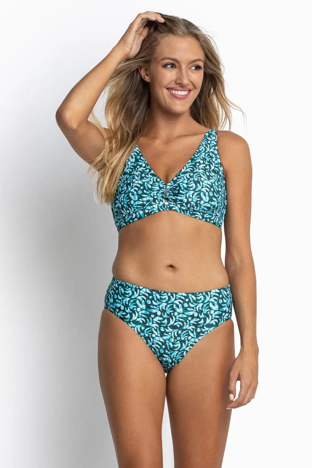 Zeno Mid Rise Pant - Emerald - Sunseeker - Splash Swimwear  - Aug22, bikini bottoms, new arrivals, new swim, Sunseeker - Splash Swimwear 