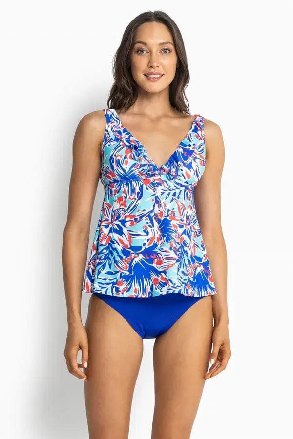 Moana Frill Singlet - Sunseeker - Splash Swimwear  - Oct22, SALE, sunseeker, tankini tops, Womens, womens swim - Splash Swimwear 