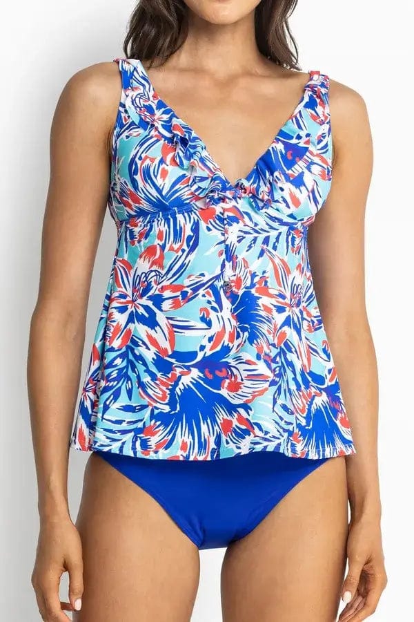 Moana Frill Singlet - Sunseeker - Splash Swimwear  - Oct22, SALE, sunseeker, tankini tops, Womens, womens swim - Splash Swimwear 